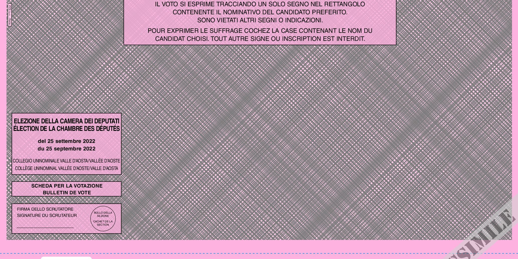 Fascimile_Politiche_2022_Scheda_Valle_D’aosta_Camera