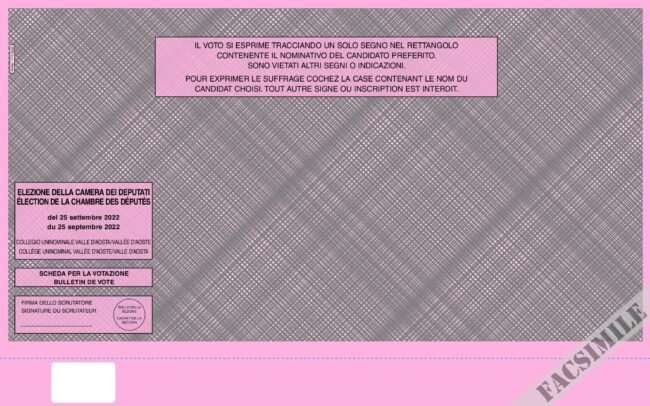 Fascimile_Politiche_2022_Scheda_Valle_D’aosta_Camera