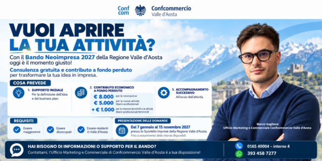 Marco Gaglione Ufficio Marketing e COmmerciale Confcommercio Valle d’Aosta