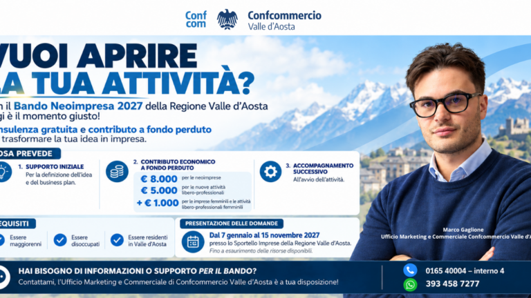 Marco Gaglione Ufficio Marketing e COmmerciale Confcommercio Valle d’Aosta
